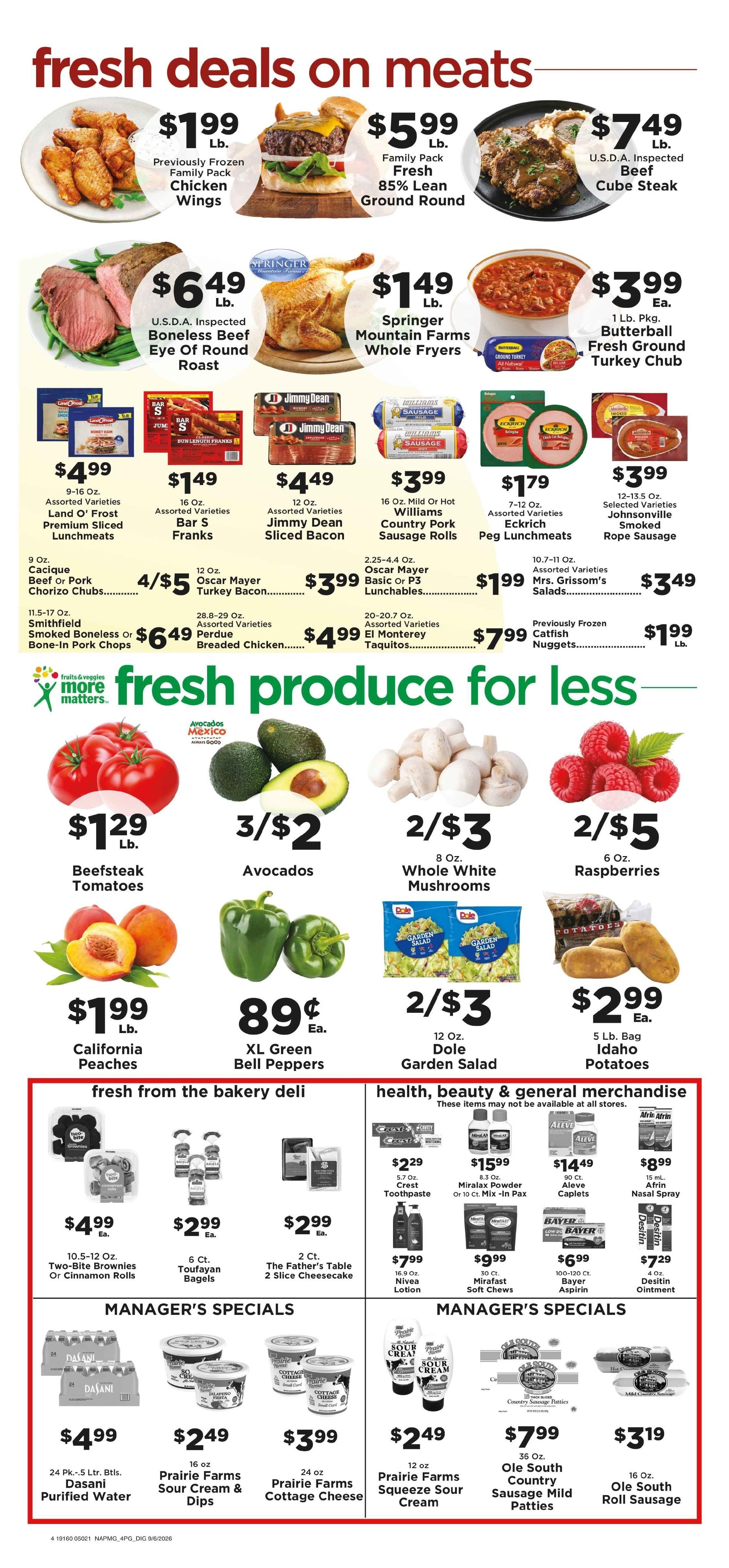 Chappell's Hometown Foods Weekly Ad September 8 - 13, 2026