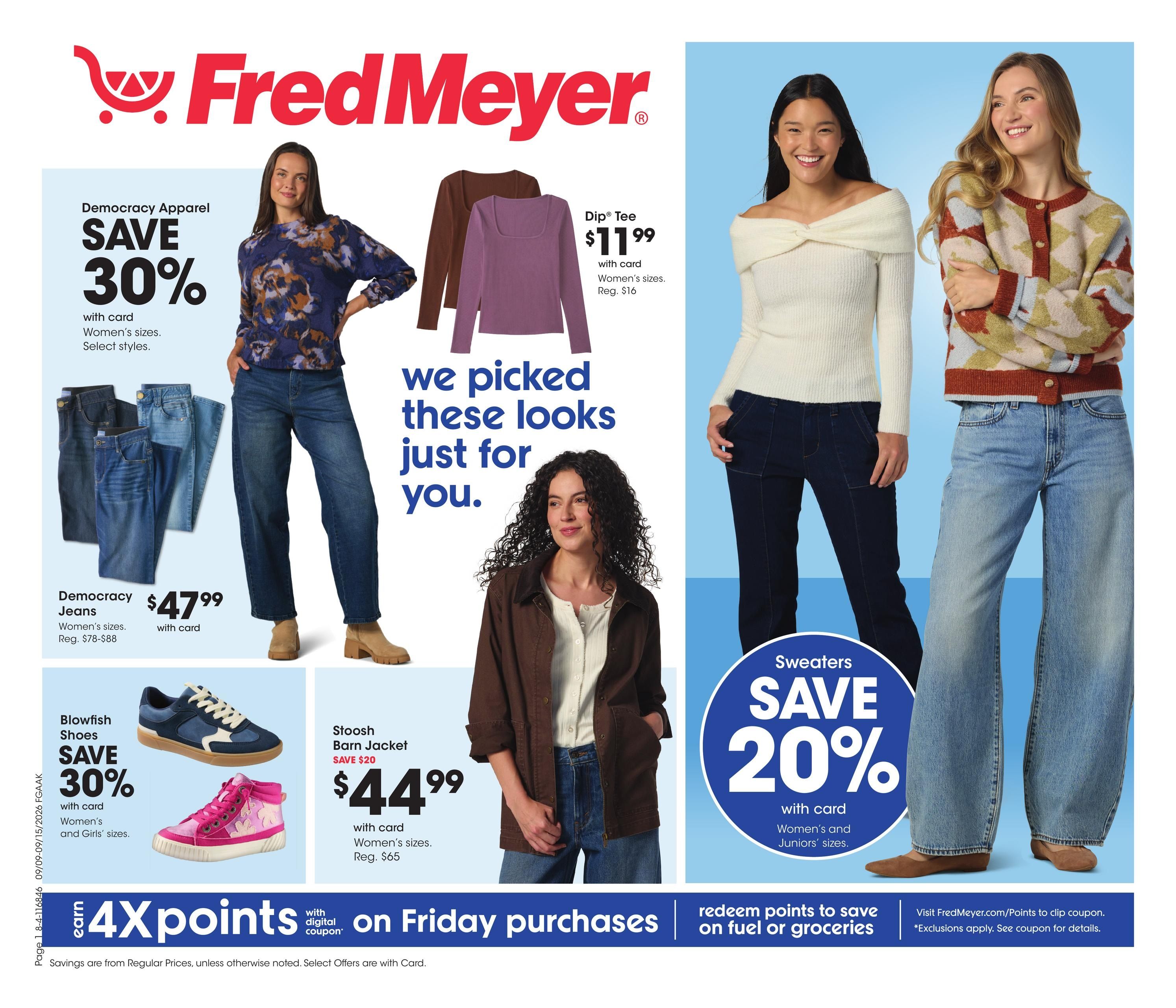 Fred Meyer Home & Apparel Weekly Ad September 9 - 15, 2026