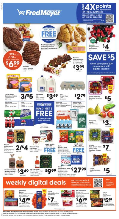 Fred Meyer Weekly Ad September 9 - 15, 2026