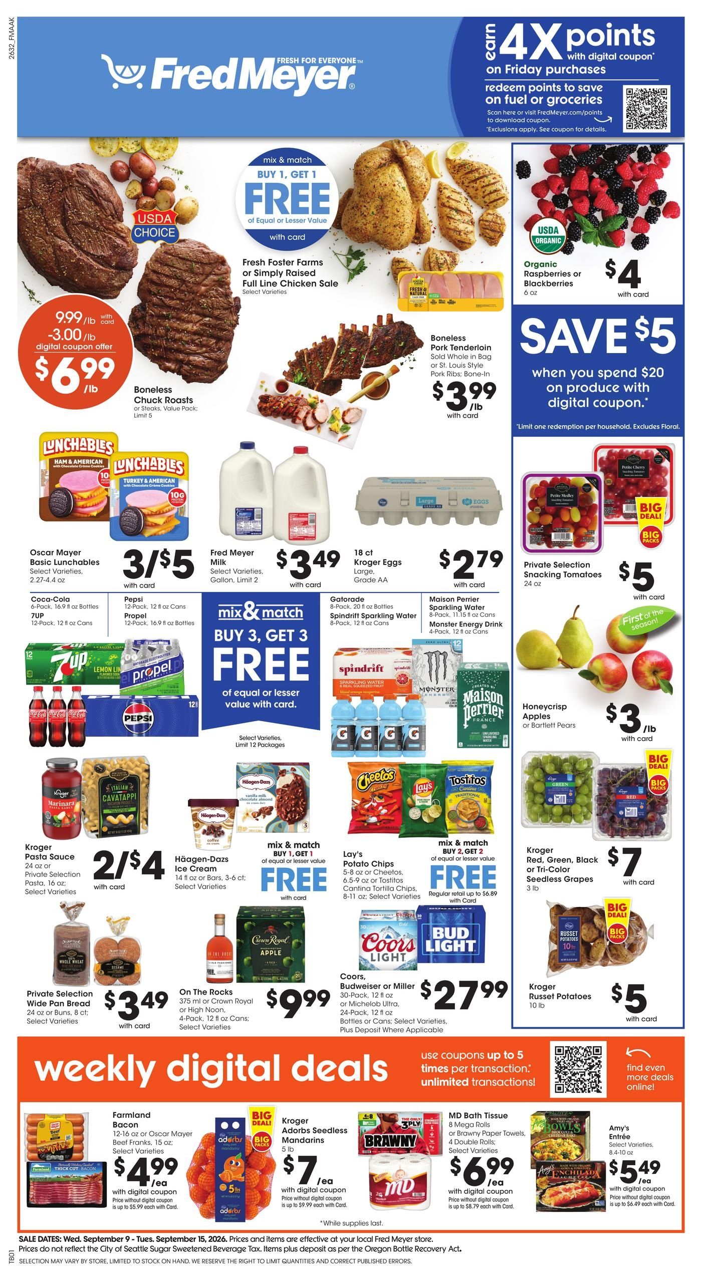 Fred Meyer Weekly Ad September 9 - 15, 2026