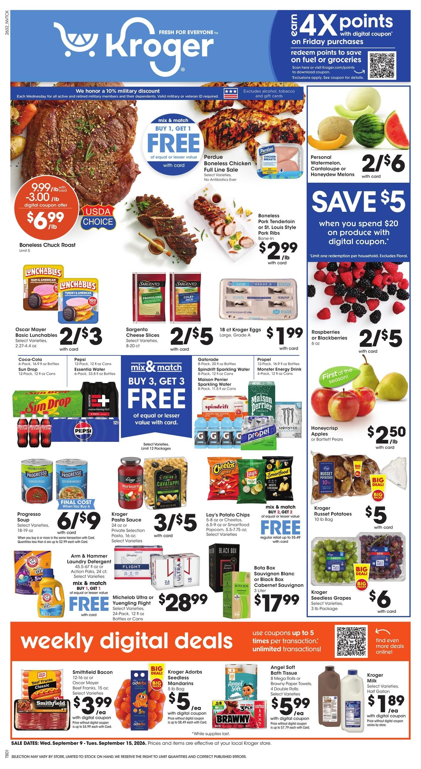 Kroger (Clarksville Area, TN) Weekly Ad September 9 - 15, 2026