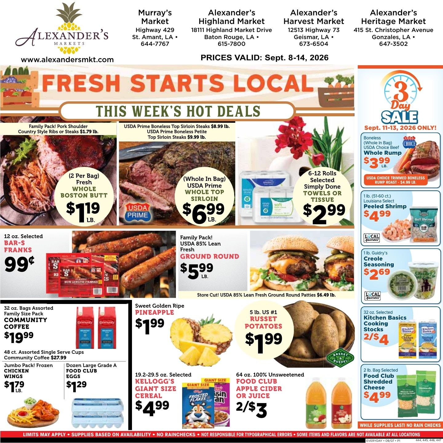 Murray's Market Weekly Ad September 8 - 14, 2026