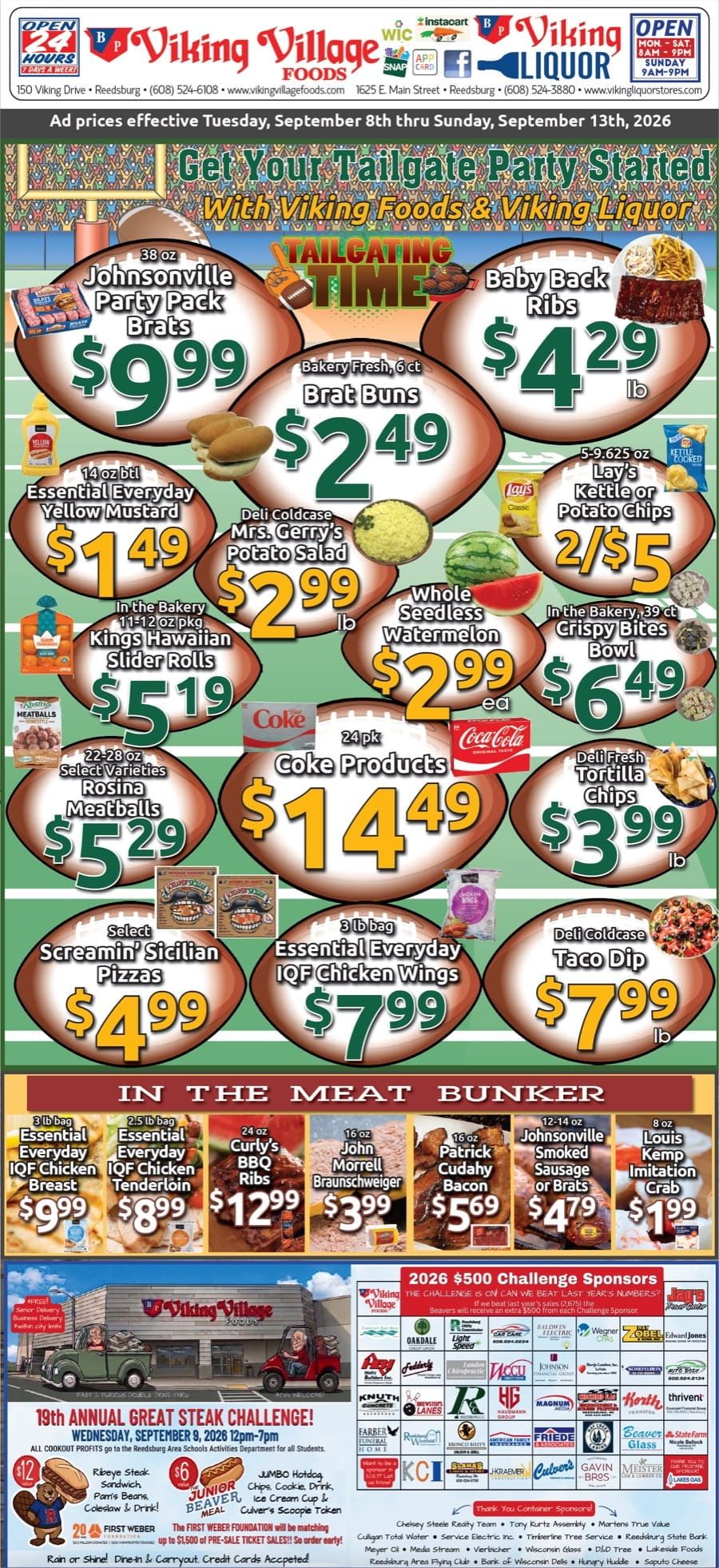 Viking Village Foods Weekly Ad September 7 - 13, 2026