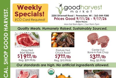 Good Harvest Market Weekly Ad September 11 - 17, 2026