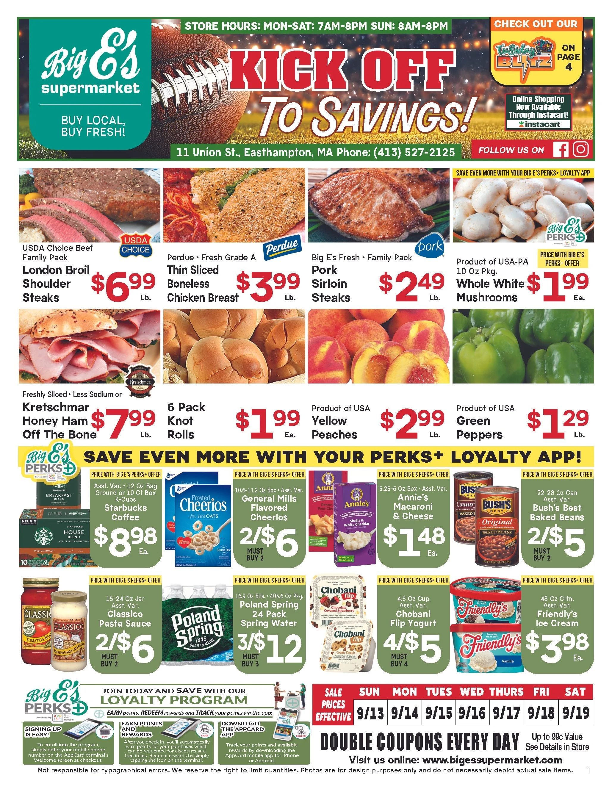 Big E's Supermarket Weekly Ad September 13 - 19, 2026