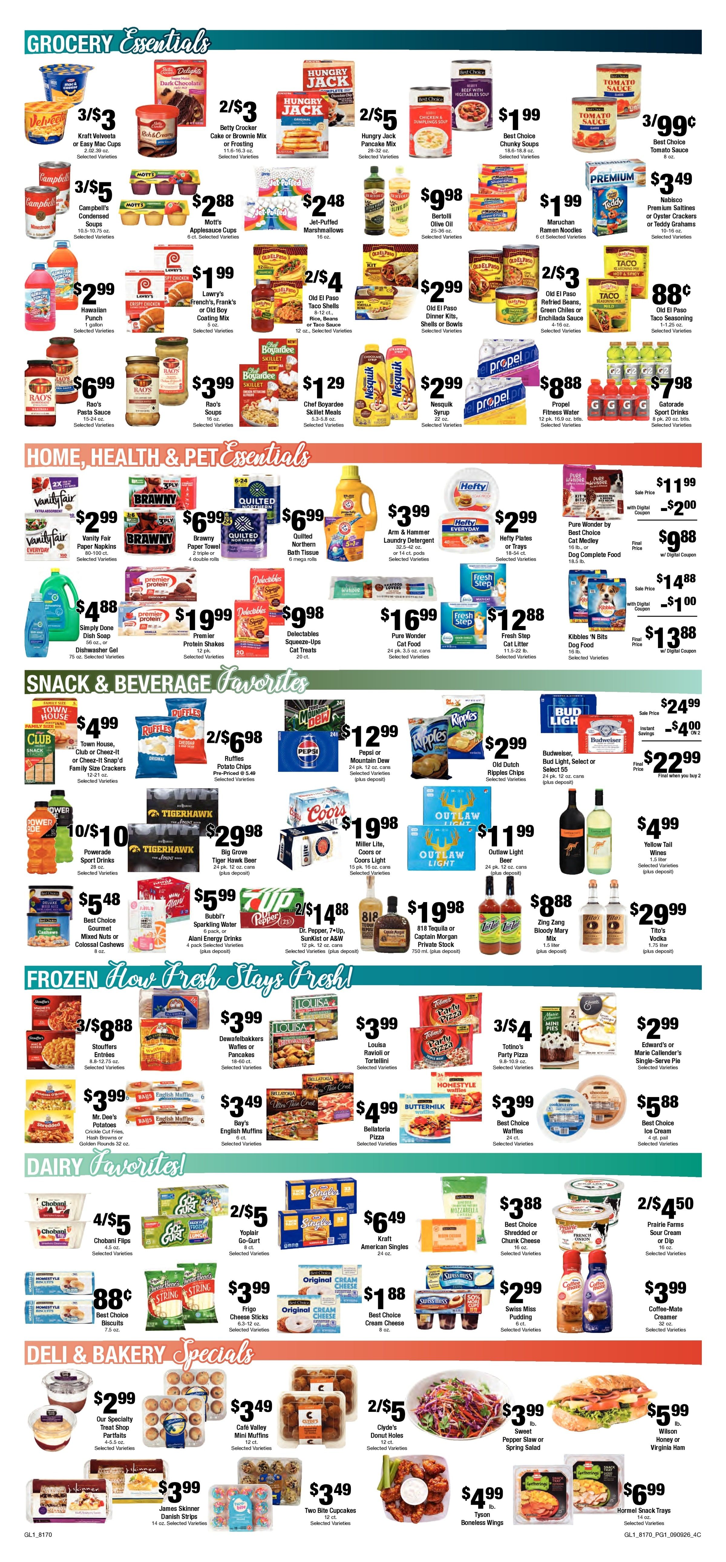 Big G Foods Great Deals This Week! Weekly Ad September 9 - 15, 2026