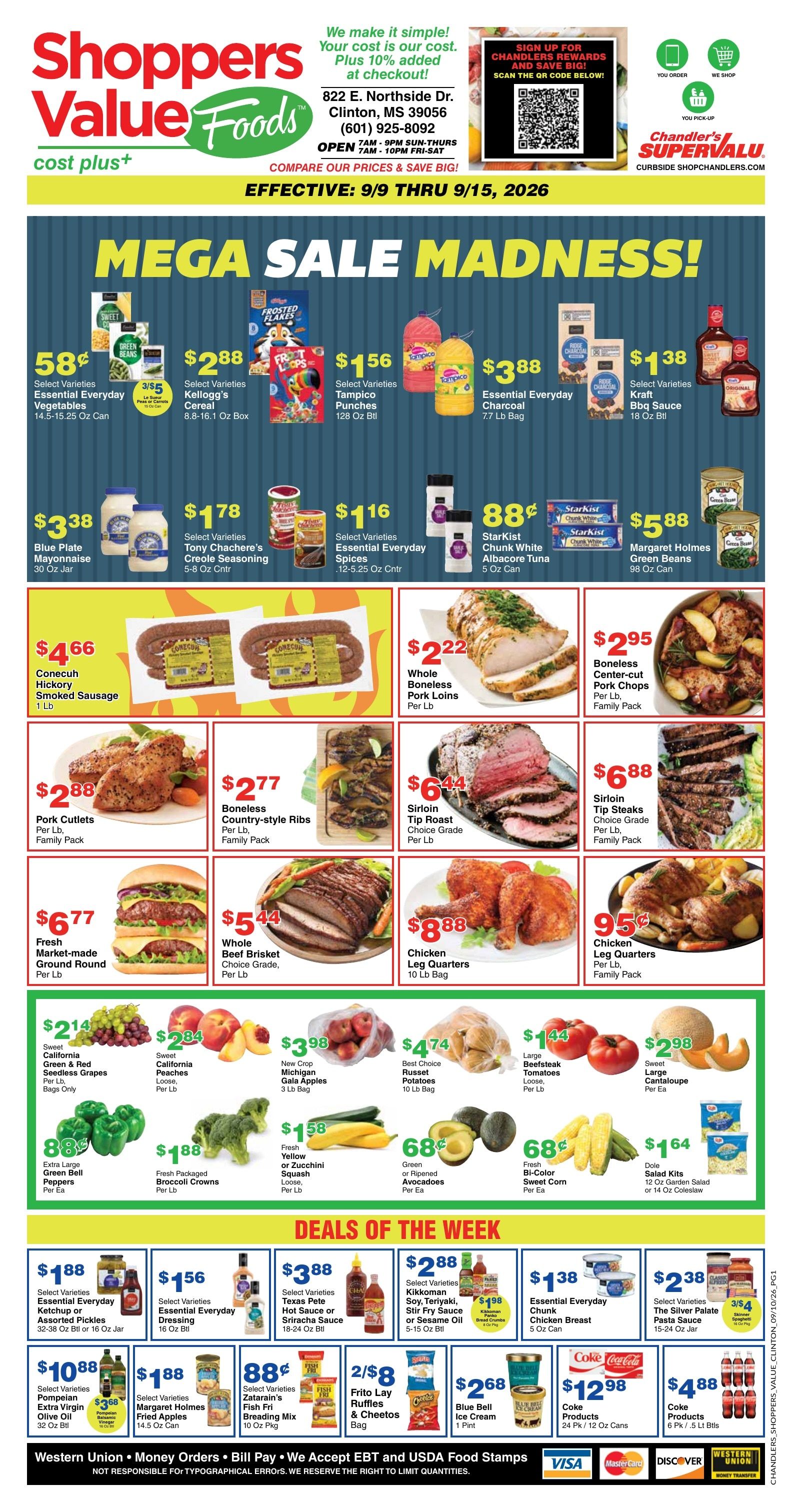 Chandler's Stores (Clinton, MS) Weekly Ad September 9 - 15, 2026