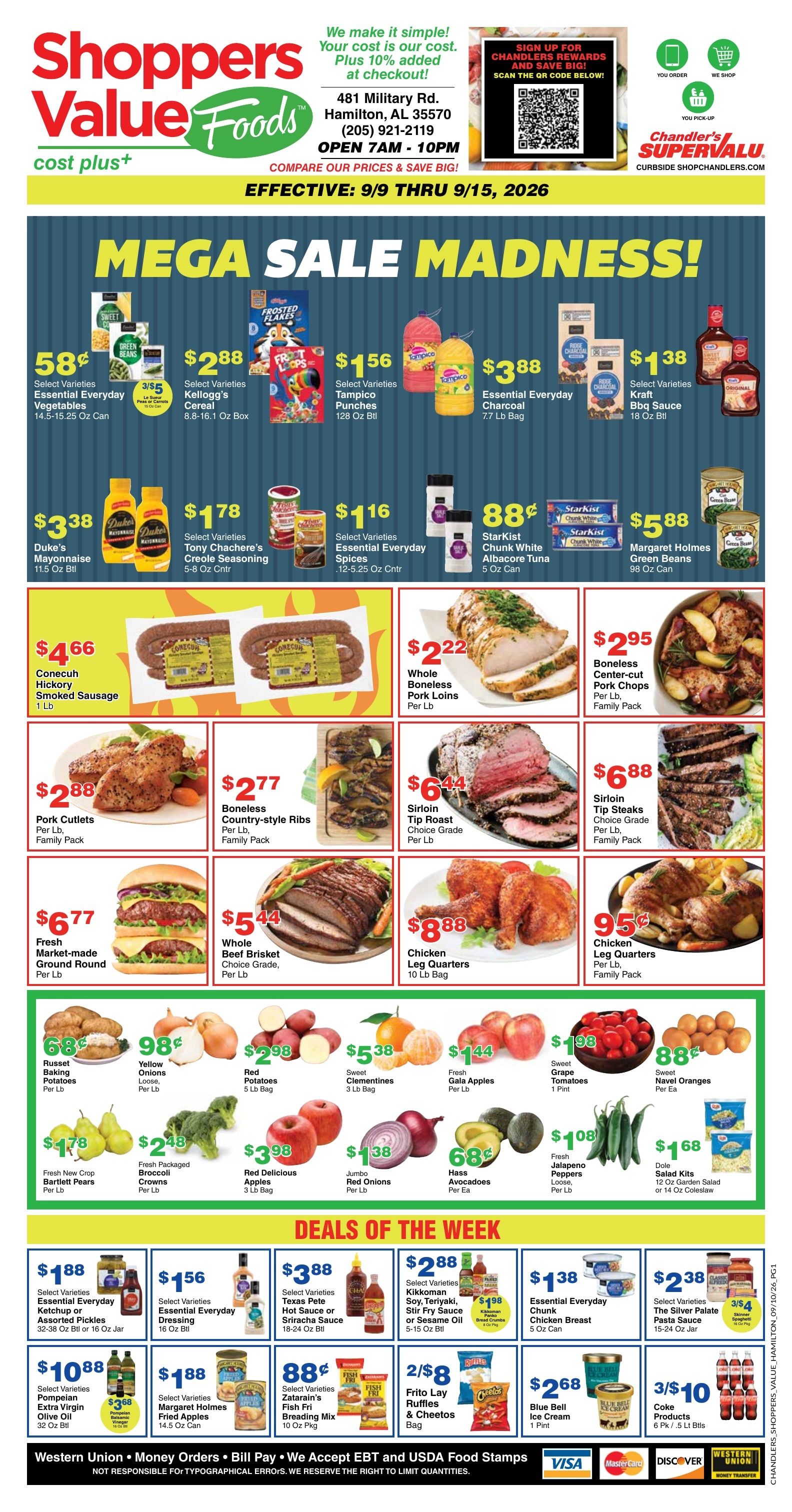 Chandler's Stores (Hamilton, AL) Weekly Ad September 9 - 15, 2026