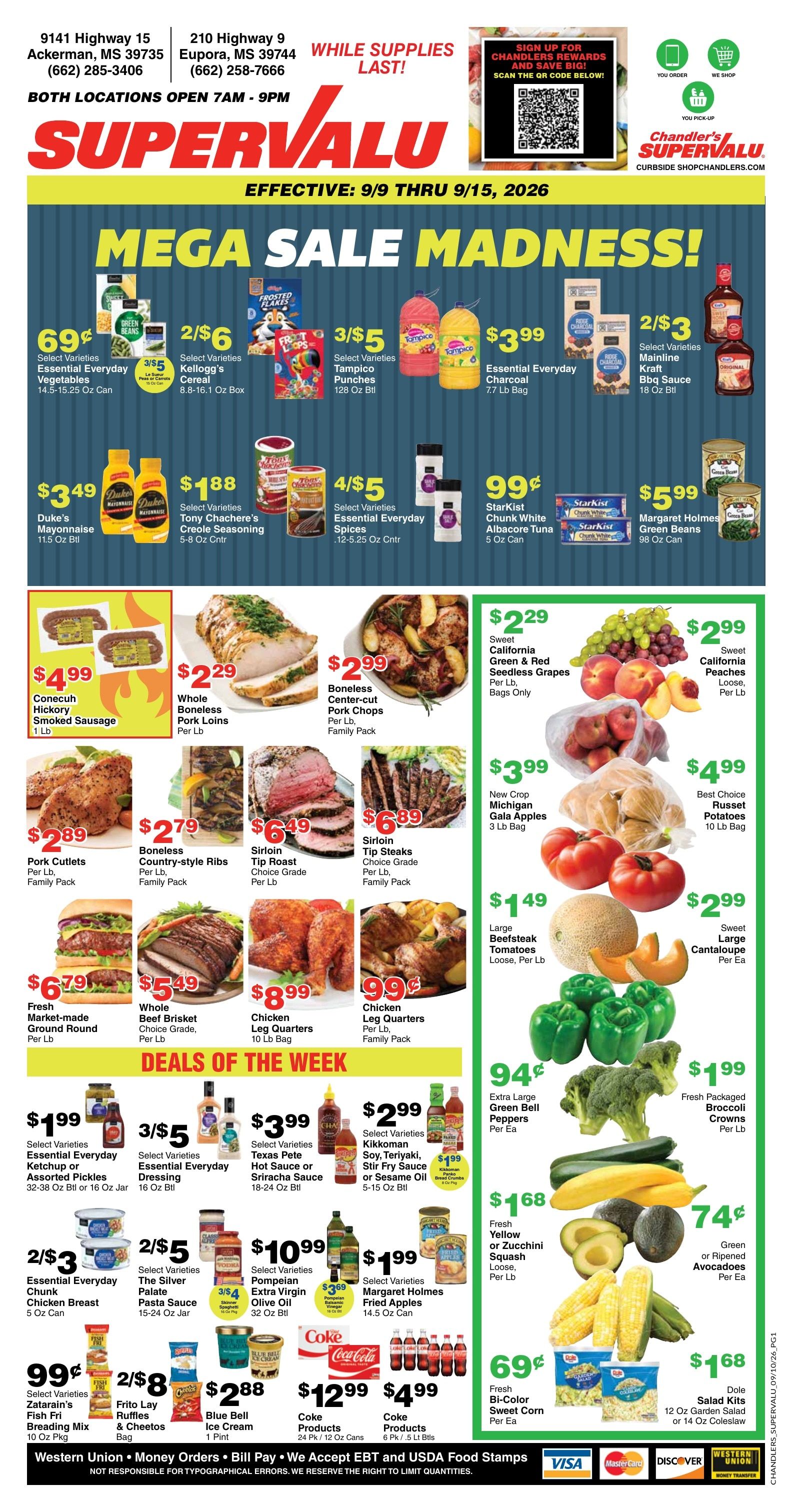 Chandler's Stores (Mississippi) Weekly Ad September 9 - 15, 2026