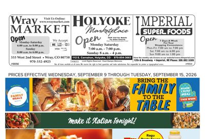 Imperial Superfoods Great Deals This Week! Weekly Ad September 9 - 15, 2026