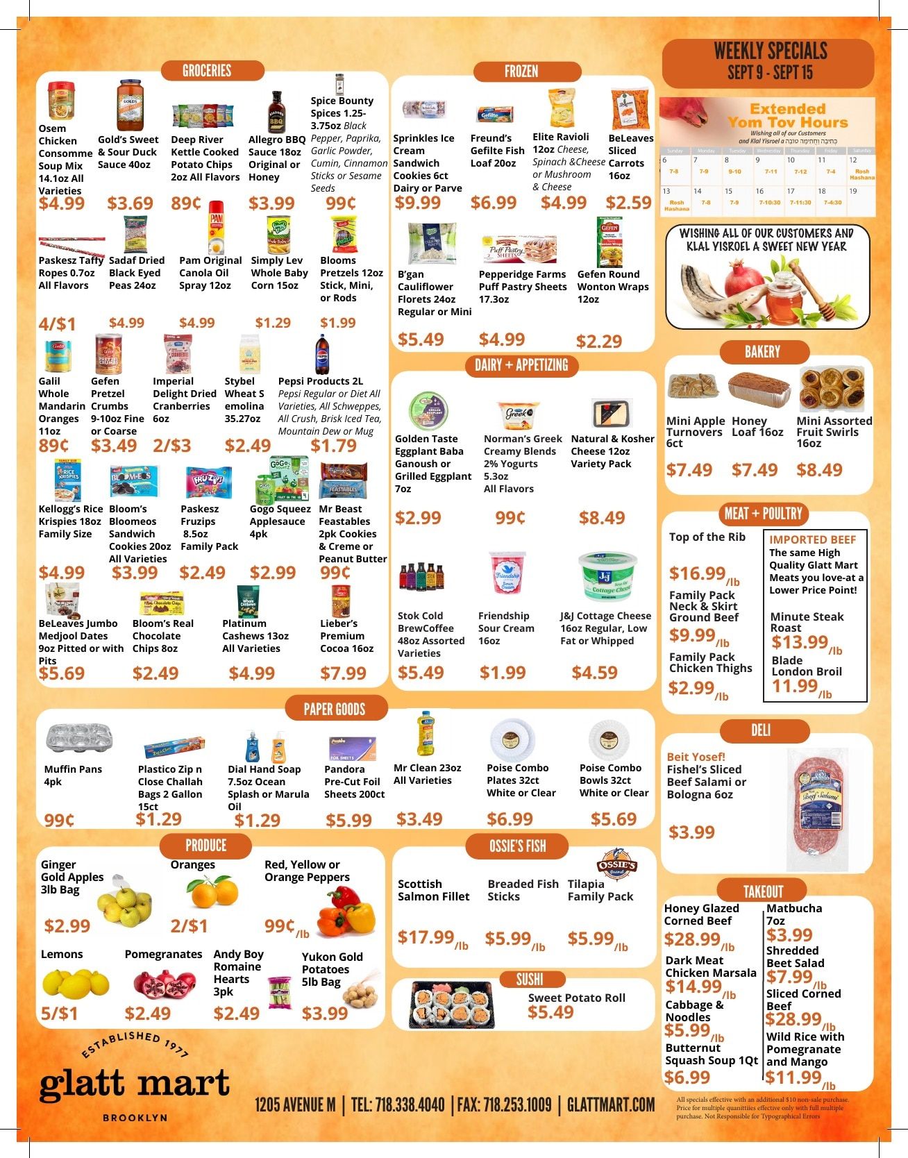 Glatt Mart Weekly Ad September 9 - 15, 2026