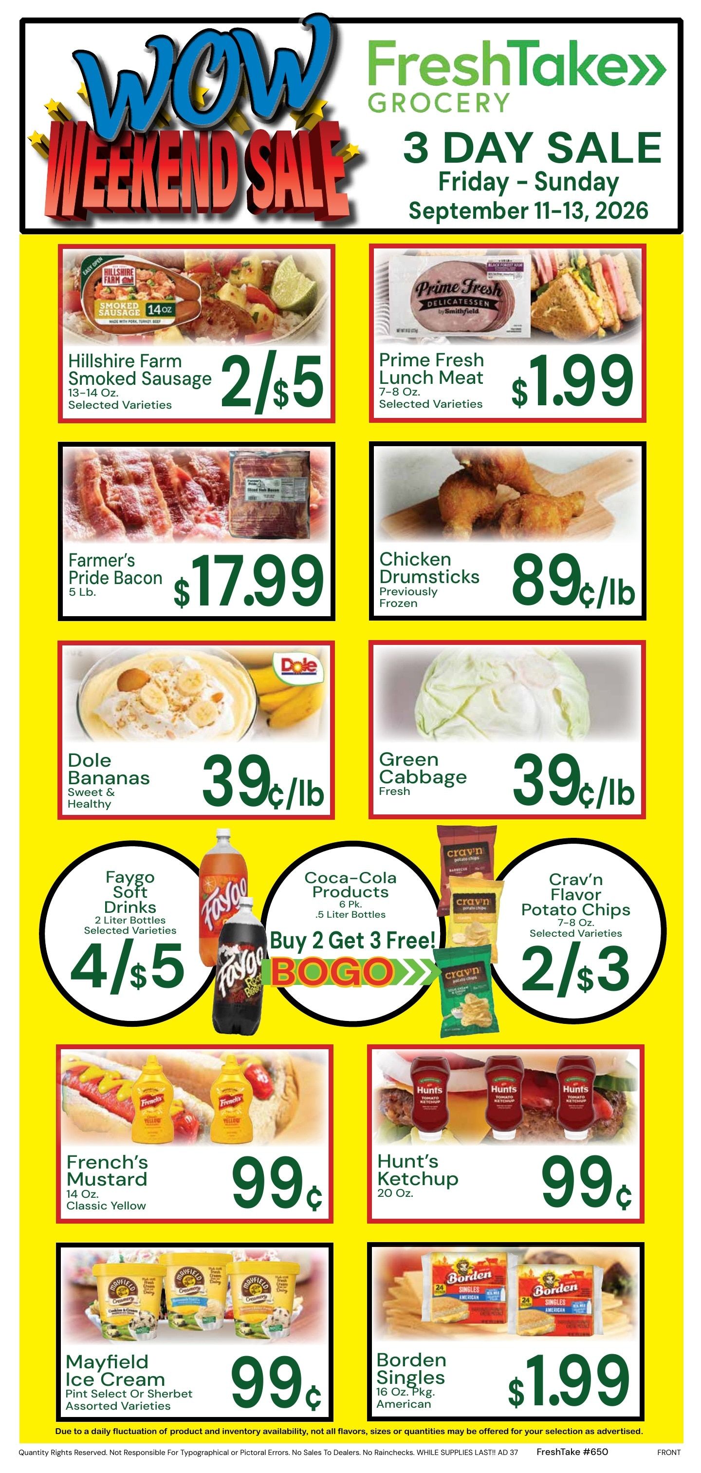 FreshTake Grocery Weekly Ad September 9 - 15, 2026