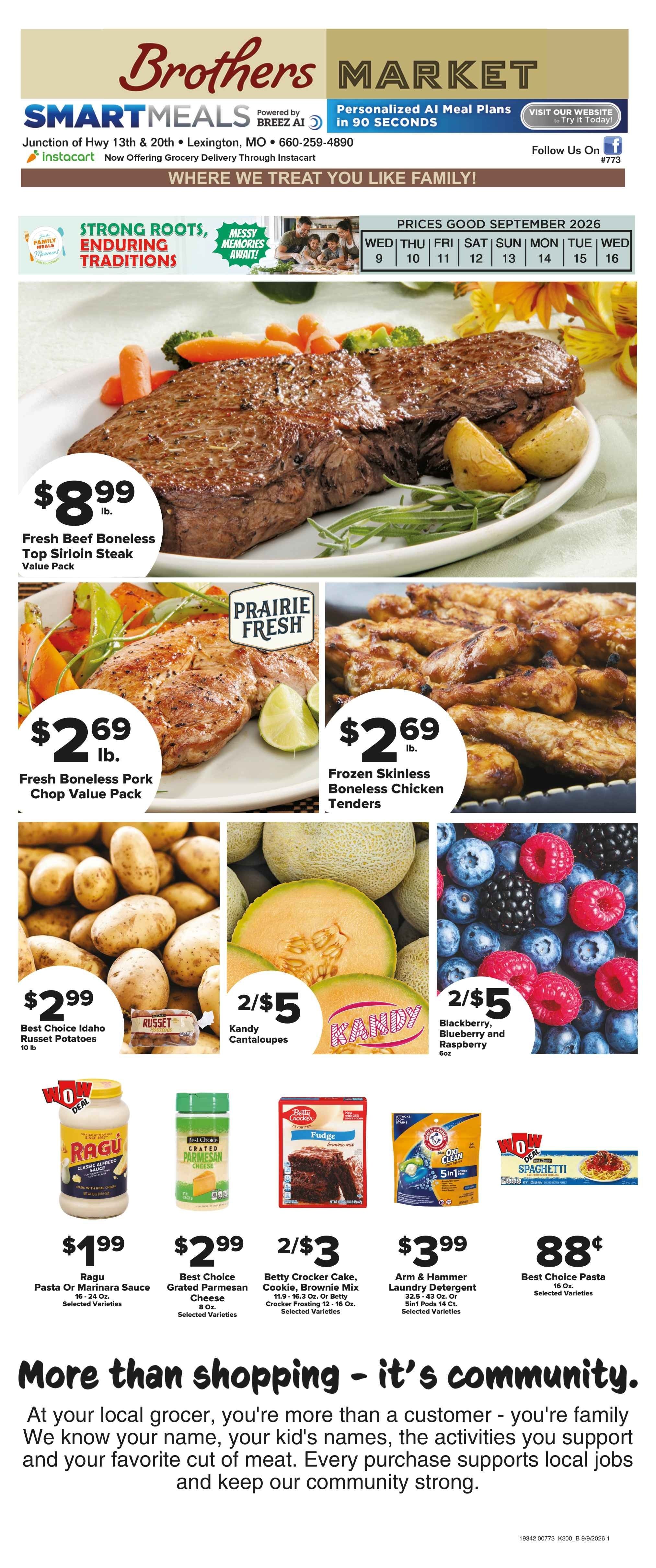 Brothers Market (Lexington, MO) Weekly Ad September 9 - 16, 2026