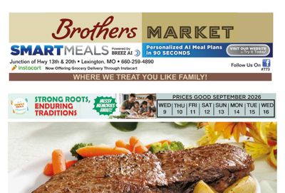 Brothers Market (Lexington, MO) Weekly Ad September 9 - 16, 2026