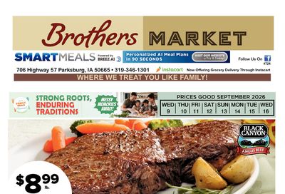 Brothers Market (Parkersburg, IA) Weekly Ad September 9 - 16, 2026