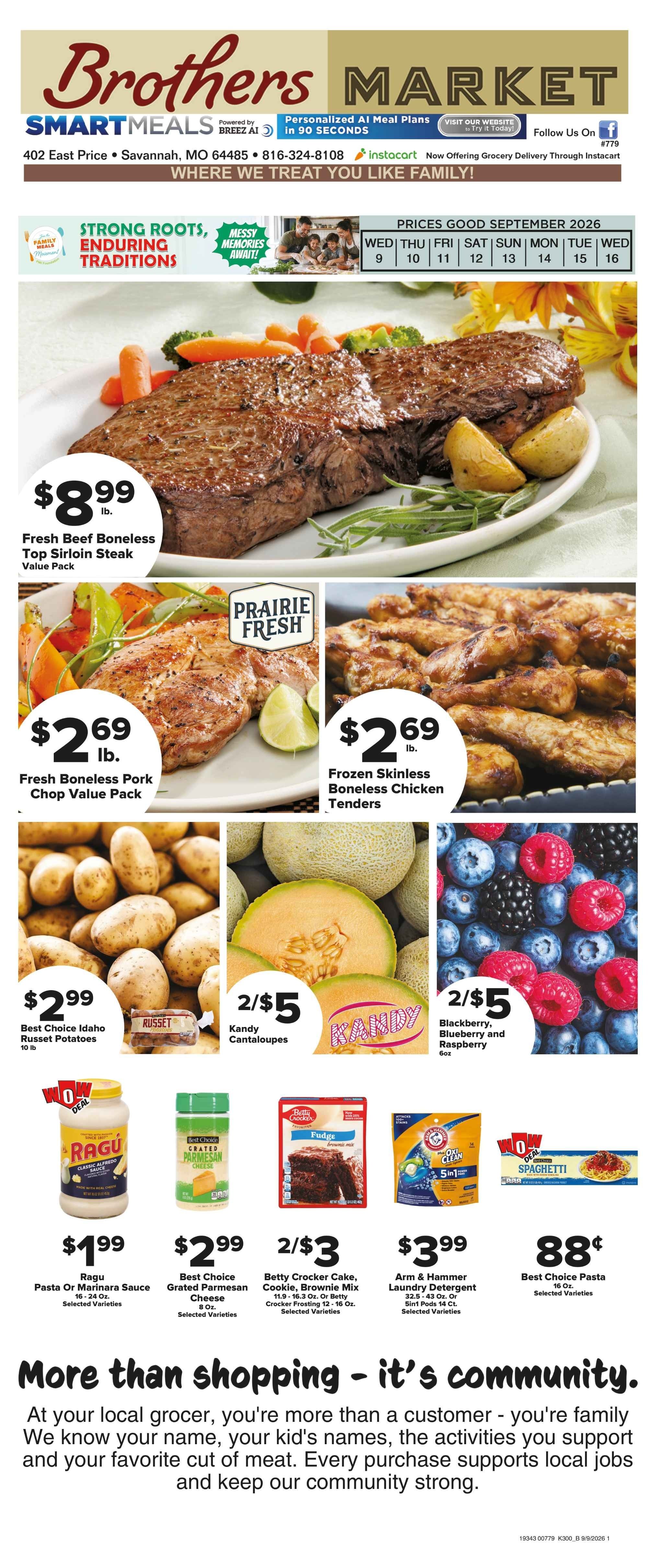Brothers Market (Savannah, MO) Weekly Ad September 9 - 16, 2026