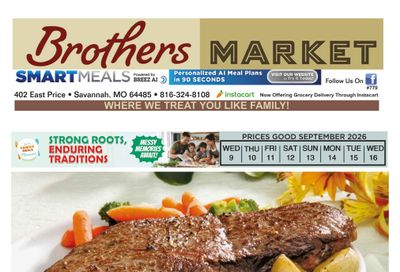 Brothers Market (Savannah, MO) Weekly Ad September 9 - 16, 2026