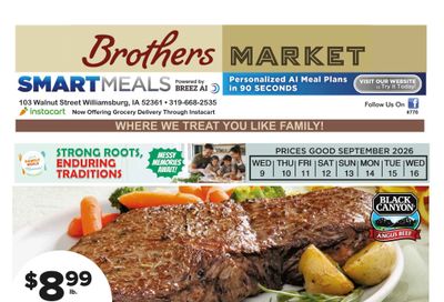 Brothers Market (Williamsburg, IA) Weekly Ad September 9 - 16, 2026
