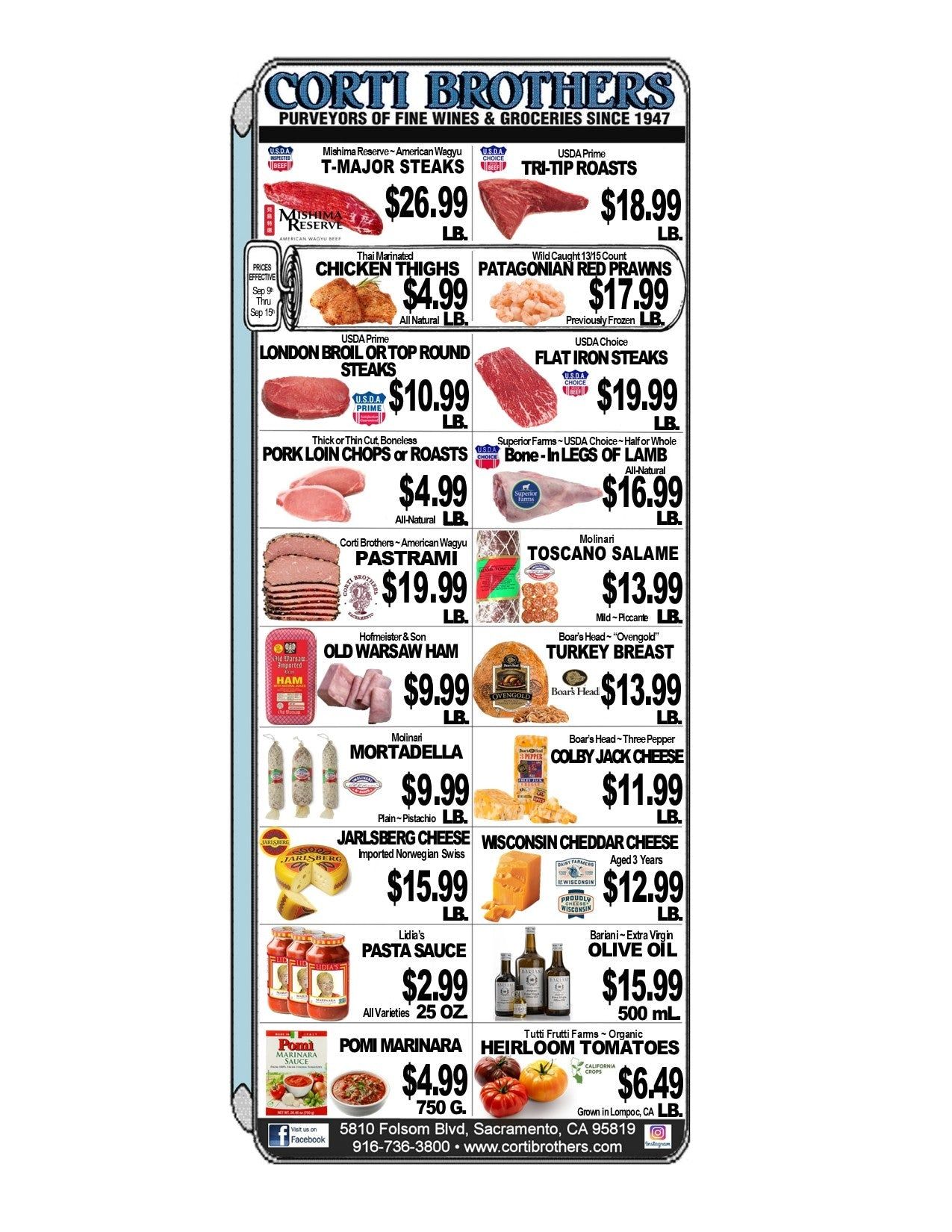 Corti Brothers Weekly Ad September 9 - 15, 2026