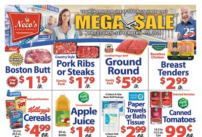 Neco's Family Market Weekly Ad September 9 - 15, 2026