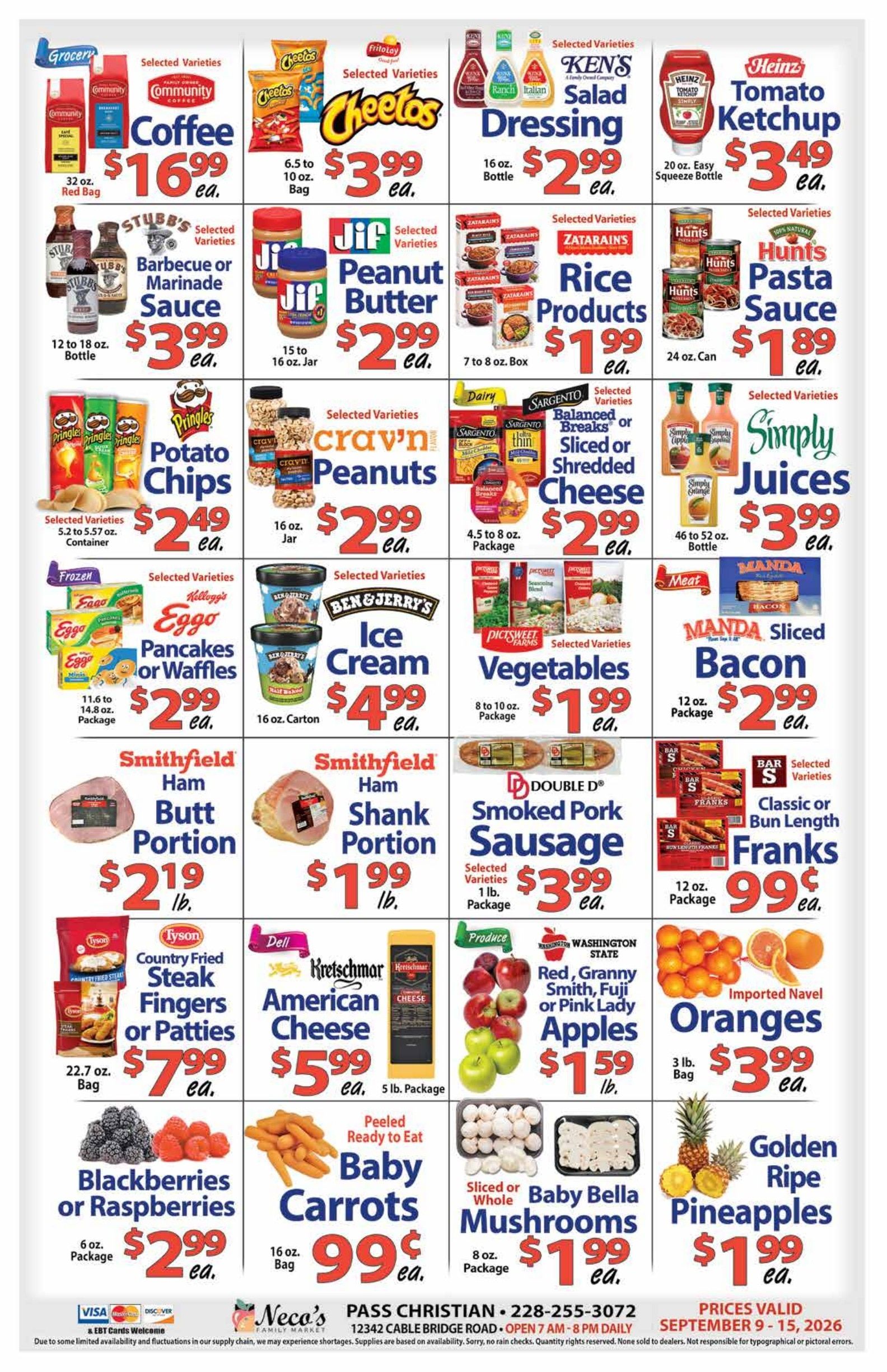 Neco's Family Market Weekly Ad September 9 - 15, 2026