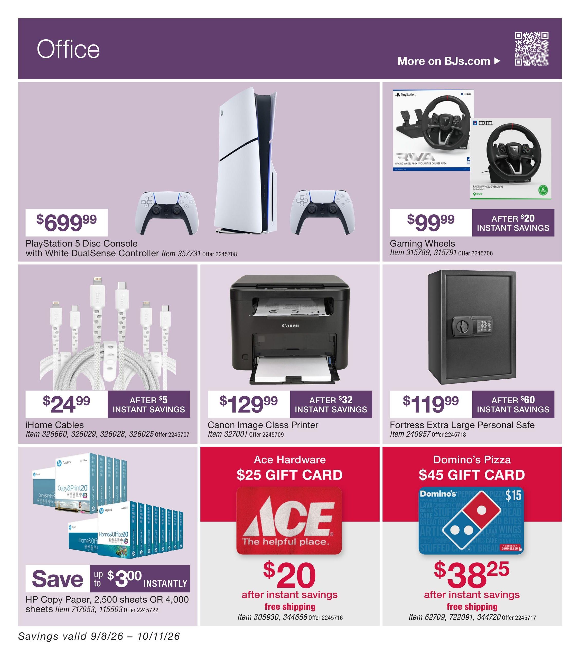 BJ's Wholesale Club Smart Saver Weekly Ad September 8 - October 11, 2026
