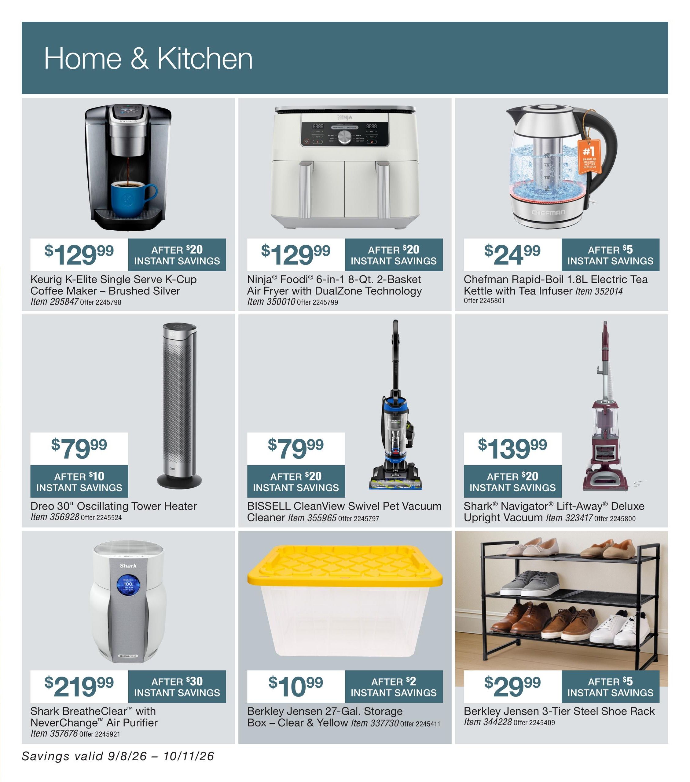 BJ's Wholesale Club Smart Saver Weekly Ad September 8 - October 11, 2026