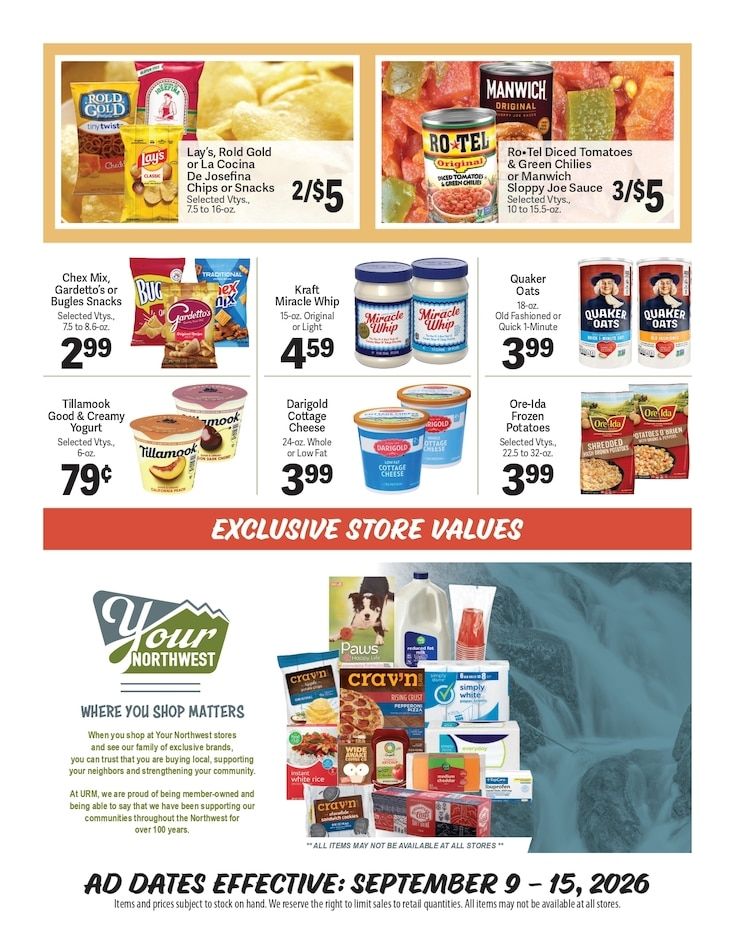 Backwoods Country Market Weekly Ad September 9 - 15, 2026