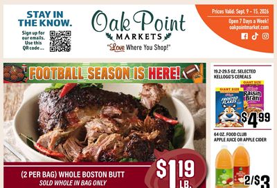 Oak Point Fresh Market Weekly Ad September 9 - 15, 2026