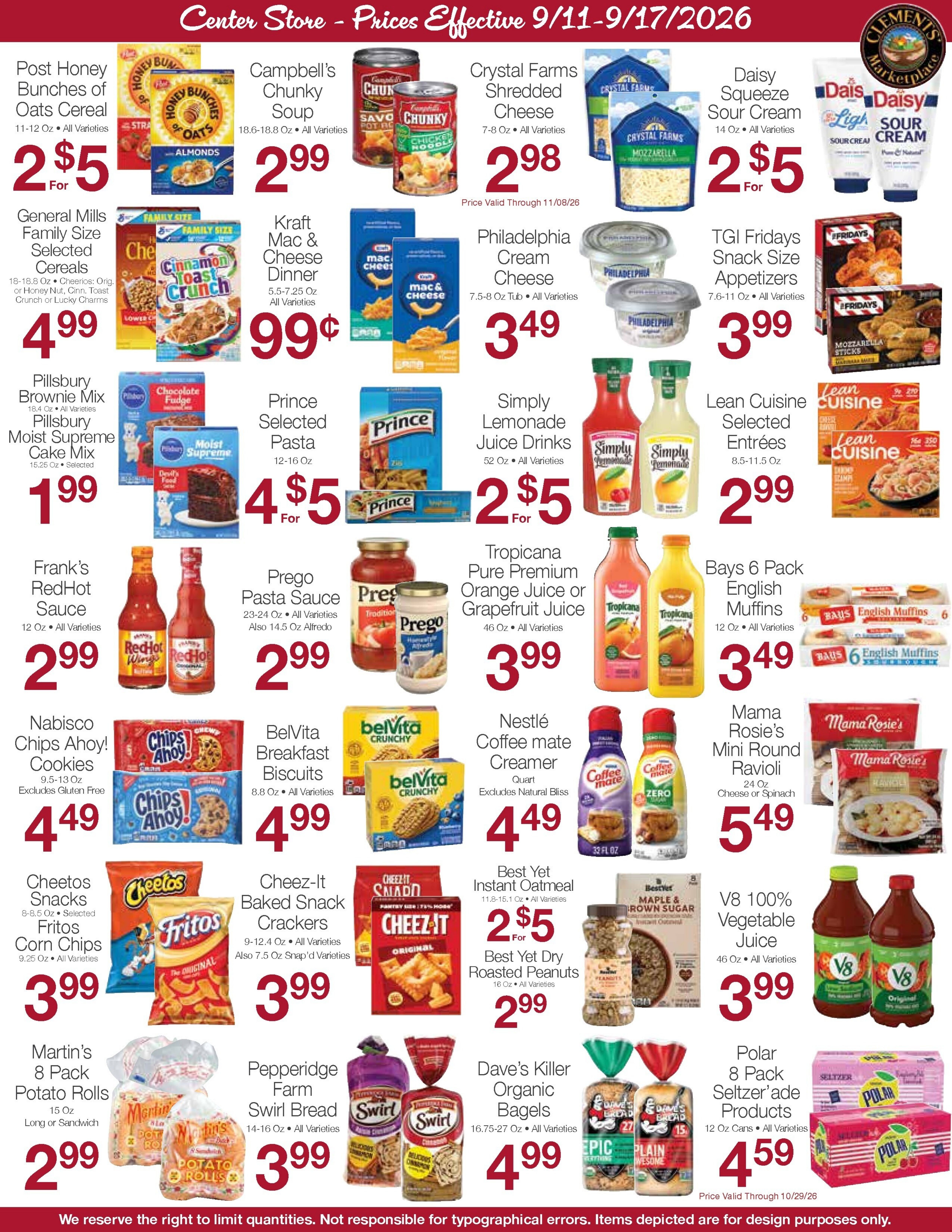 Clements' Marketplace (Plymouth, MA) Weekly Ad September 11 - 17, 2026