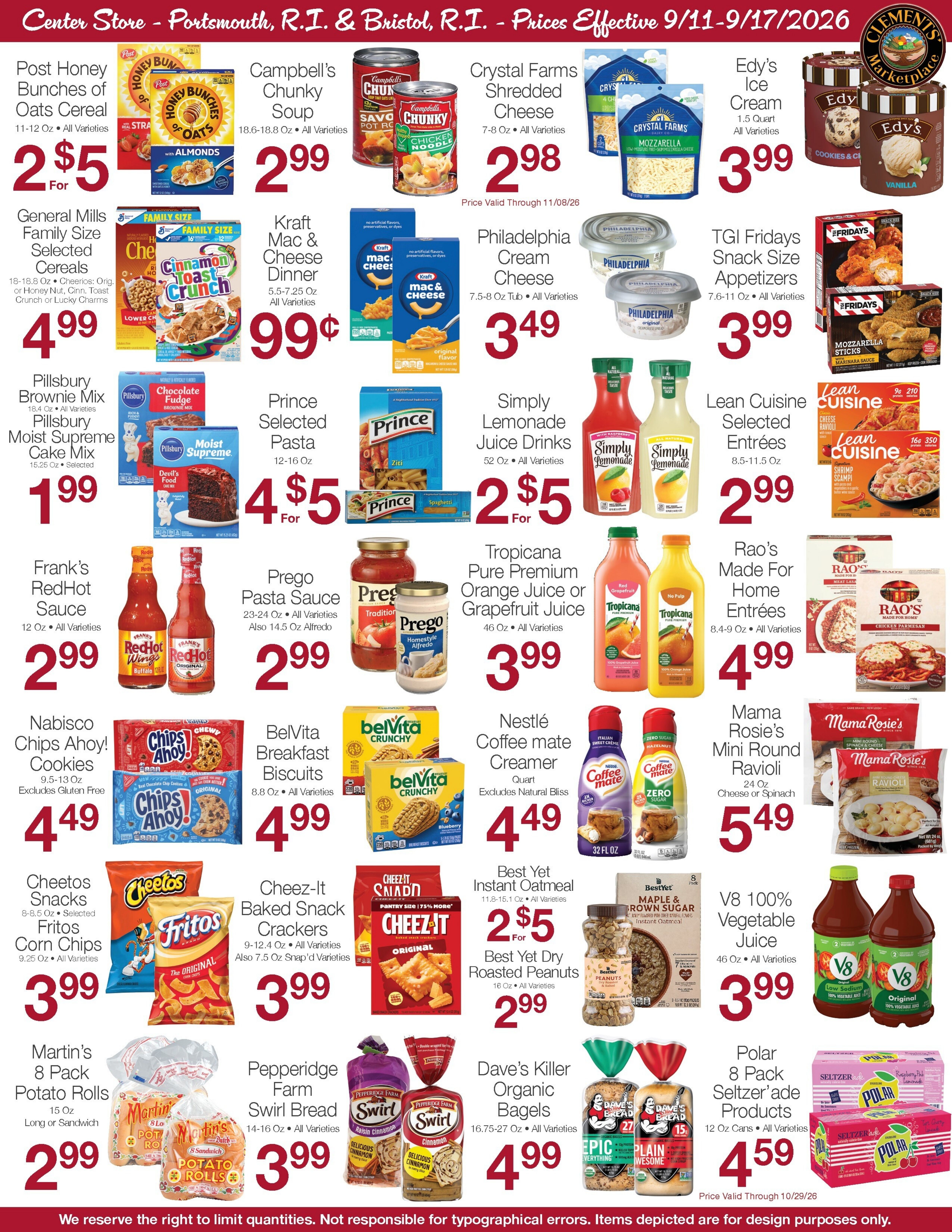 Clements' Marketplace (Rhode Island) Weekly Ad September 11 - 17, 2026