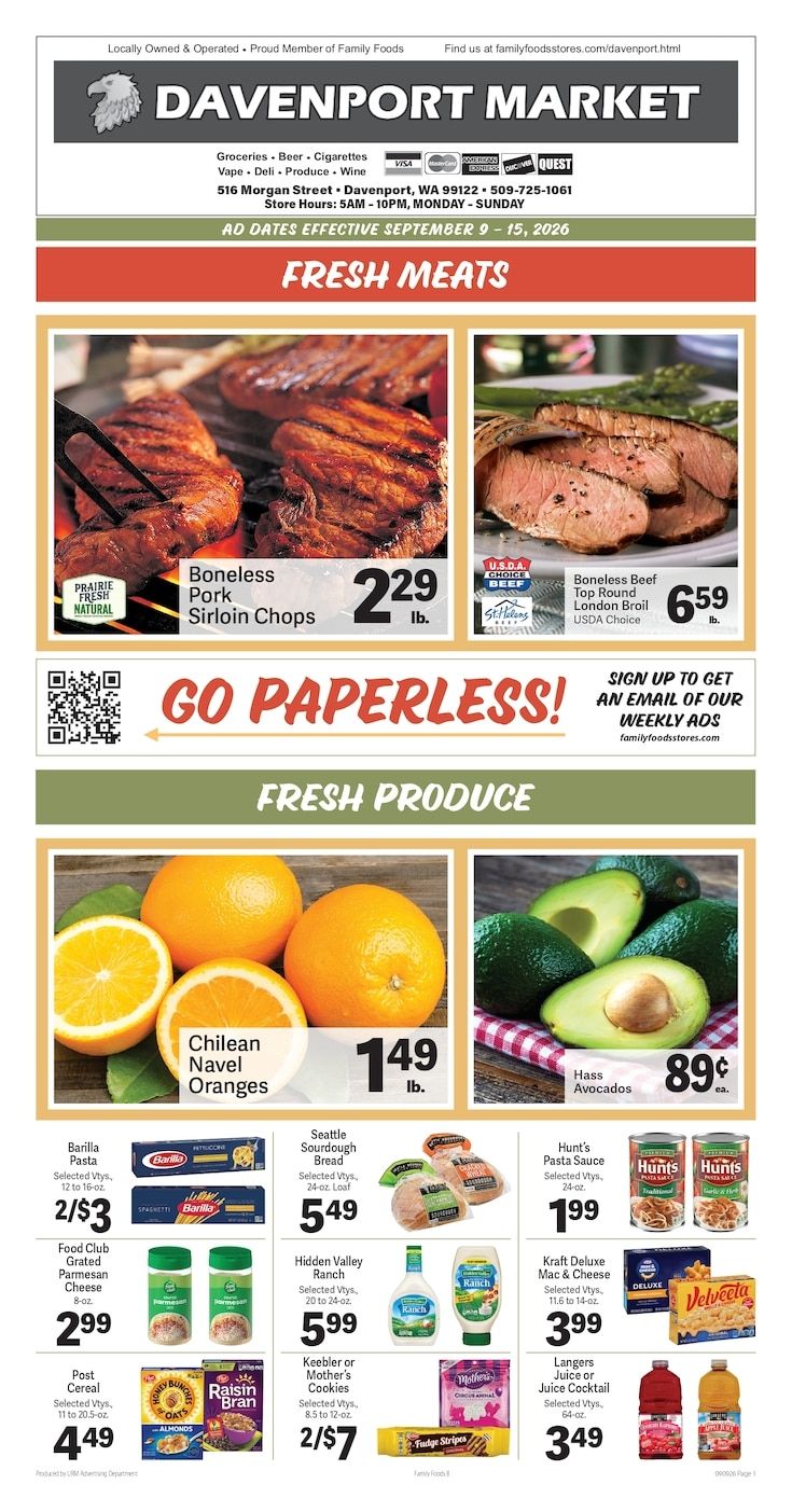 Davenport Market Weekly Ad September 9 - 15, 2026