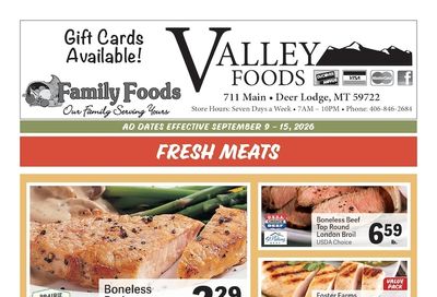 Deer Lodge Valley Foods Weekly Ad September 9 - 15, 2026
