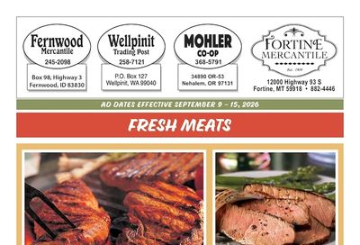 Fernwood Mercantile Weekly Ad September 9 - 15, 2026