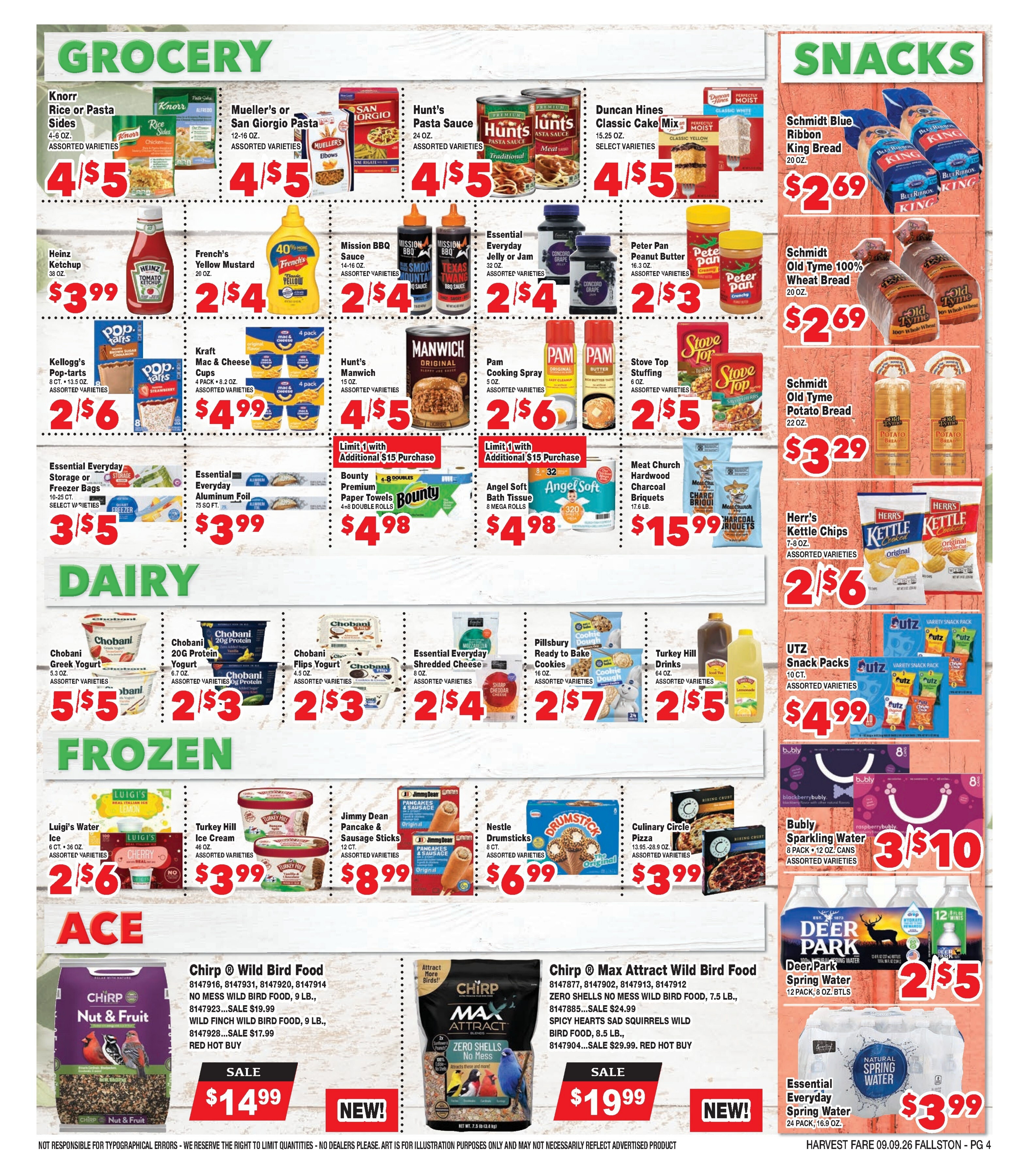 Harvest Fare (Fallston, MD) Weekly Ad September 9 - 15, 2026