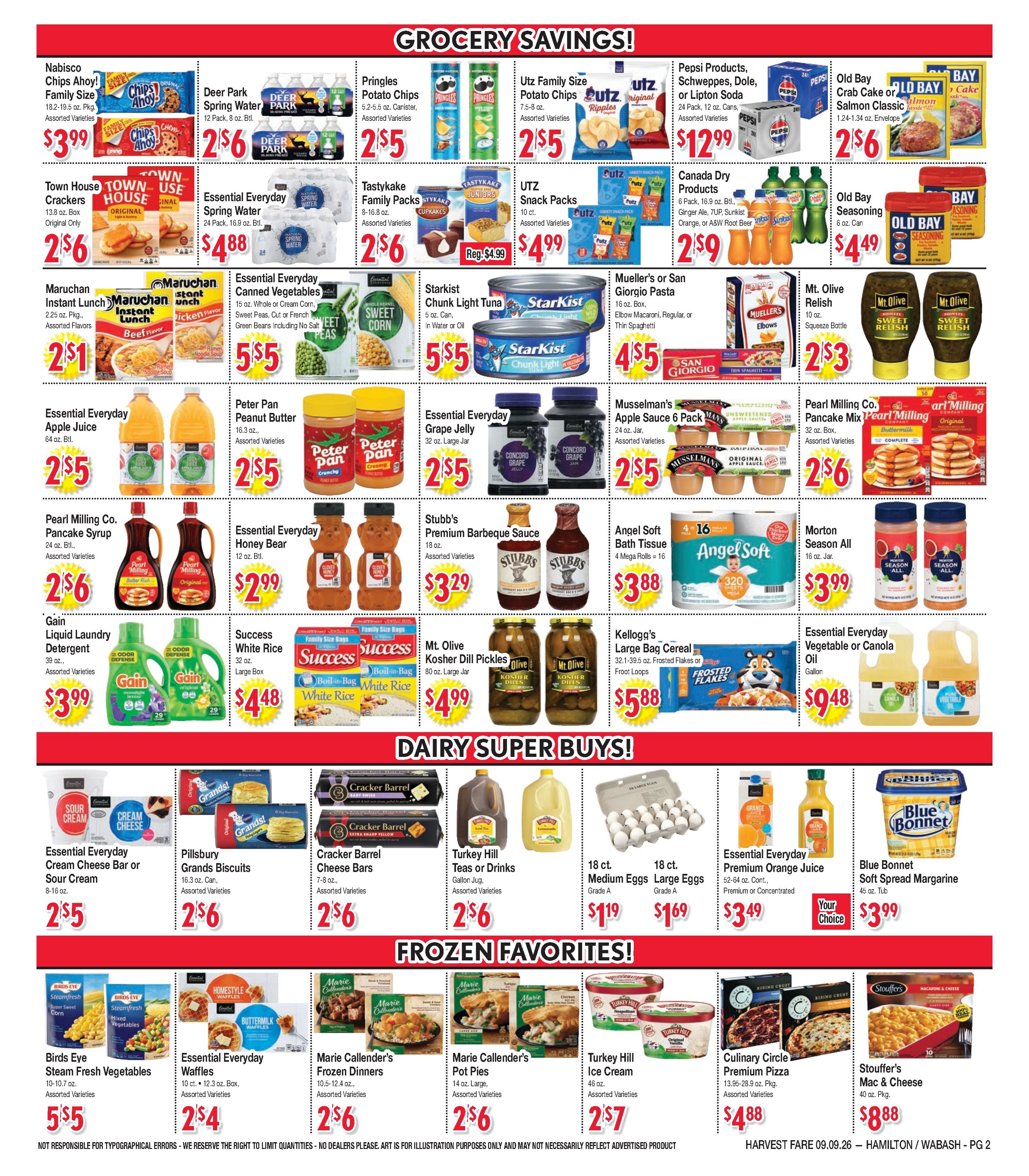 Harvest Fare (Maryland) Weekly Ad September 9 - 15, 2026