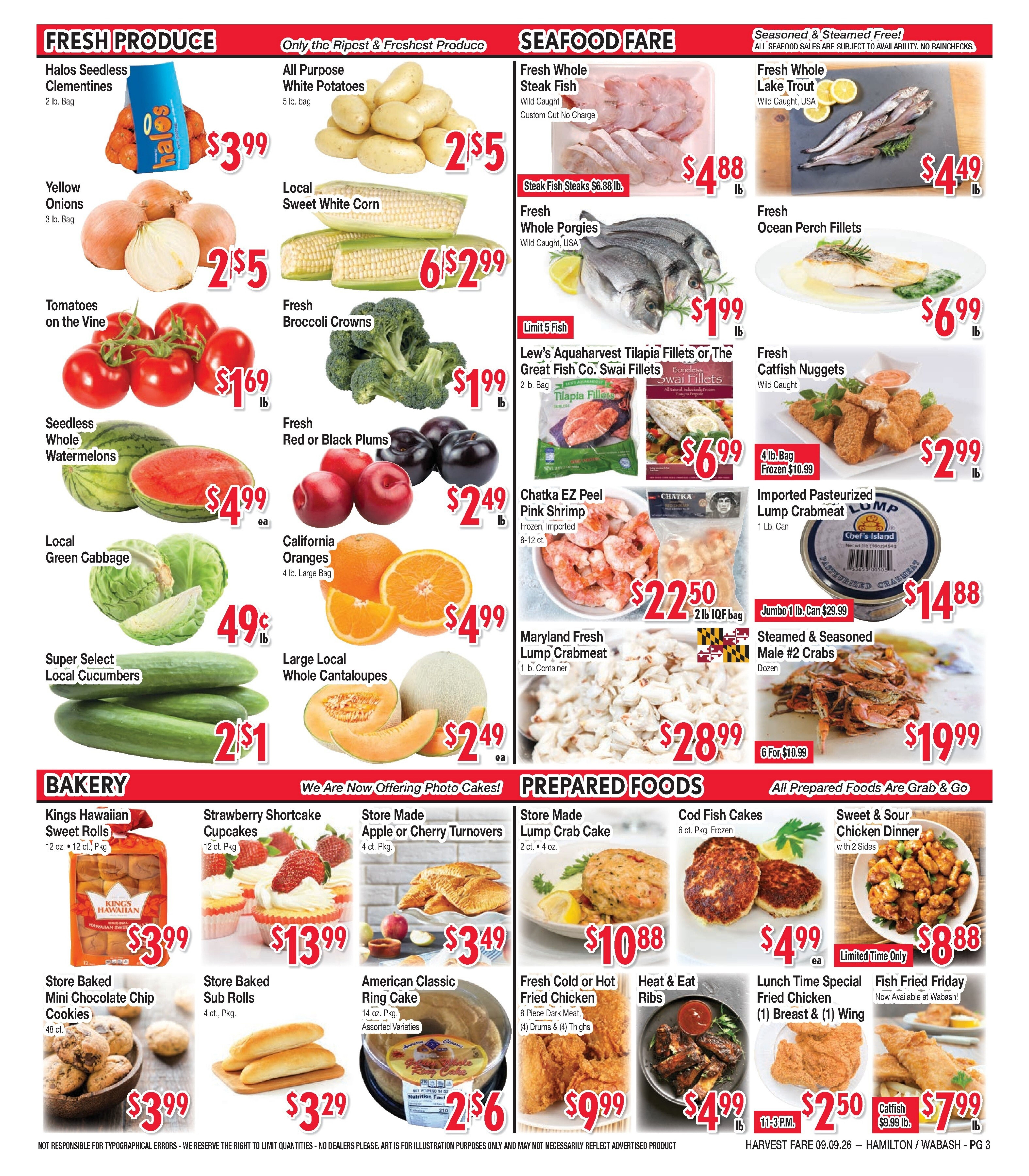Harvest Fare (Maryland) Weekly Ad September 9 - 15, 2026