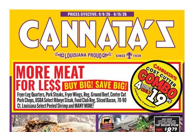 Cannata's Family Market Weekly Ad September 9 - 15, 2026