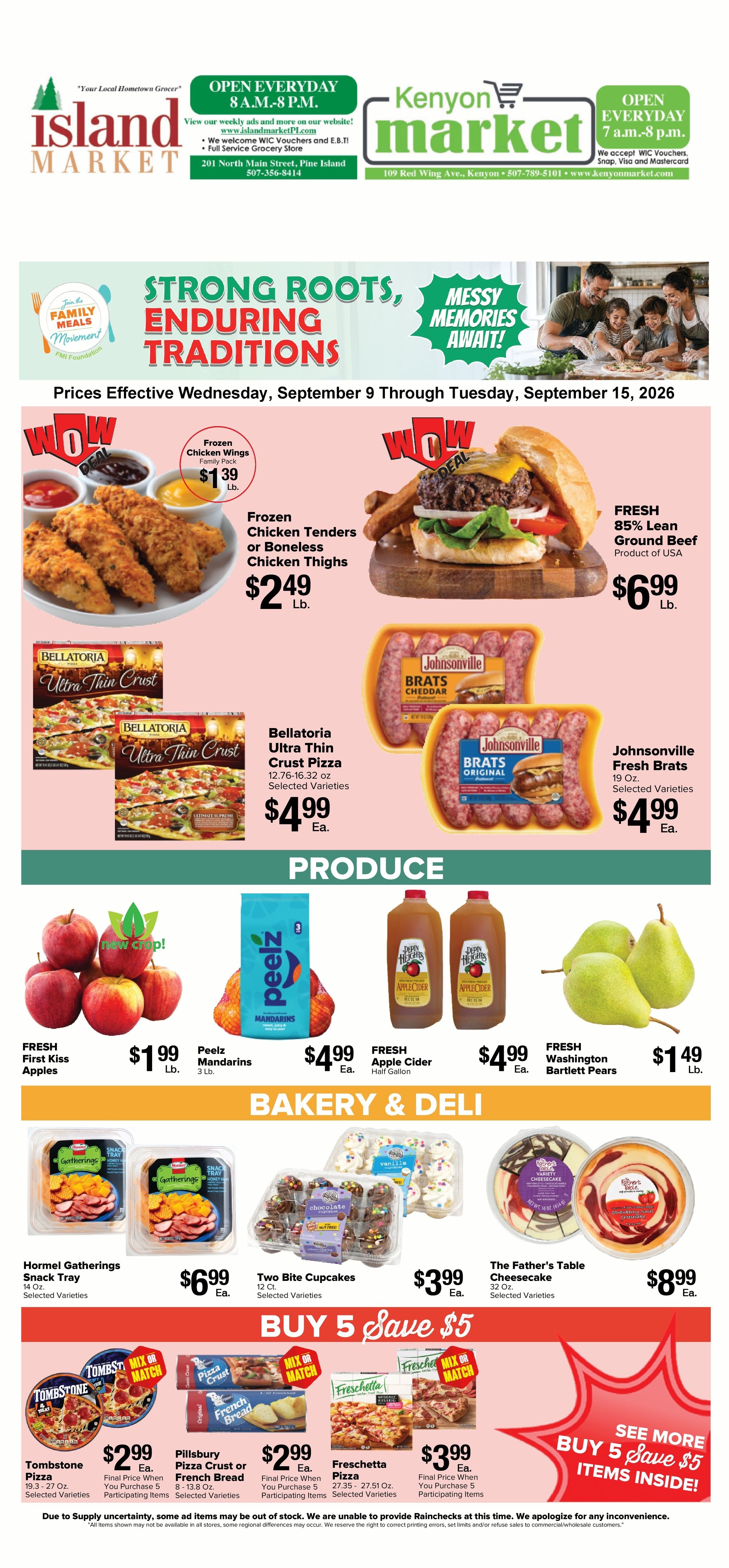Kenyon Market Weekly Ad September 9 - 15, 2026