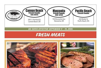 Fresh Foods Manzanita Weekly Ad September 9 - 15, 2026