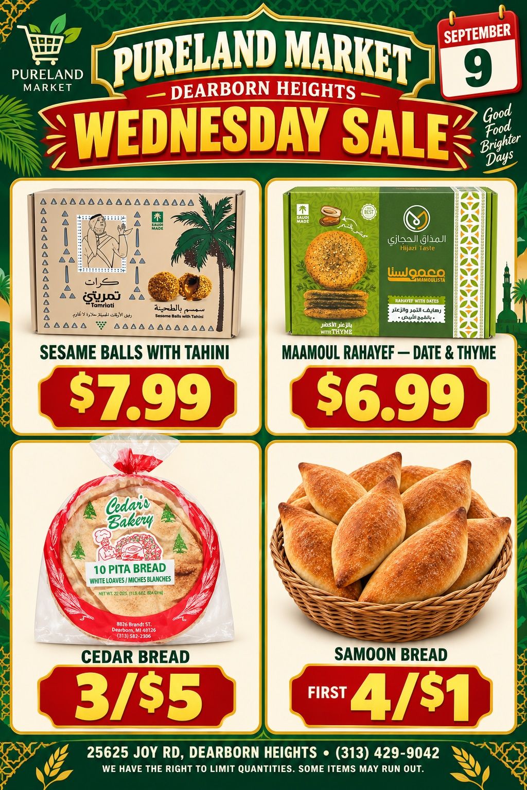 Pureland Supermarket (25625 Joy Road, Dearborn Heights, MI) Weekly Ad September 9 - 10, 2026