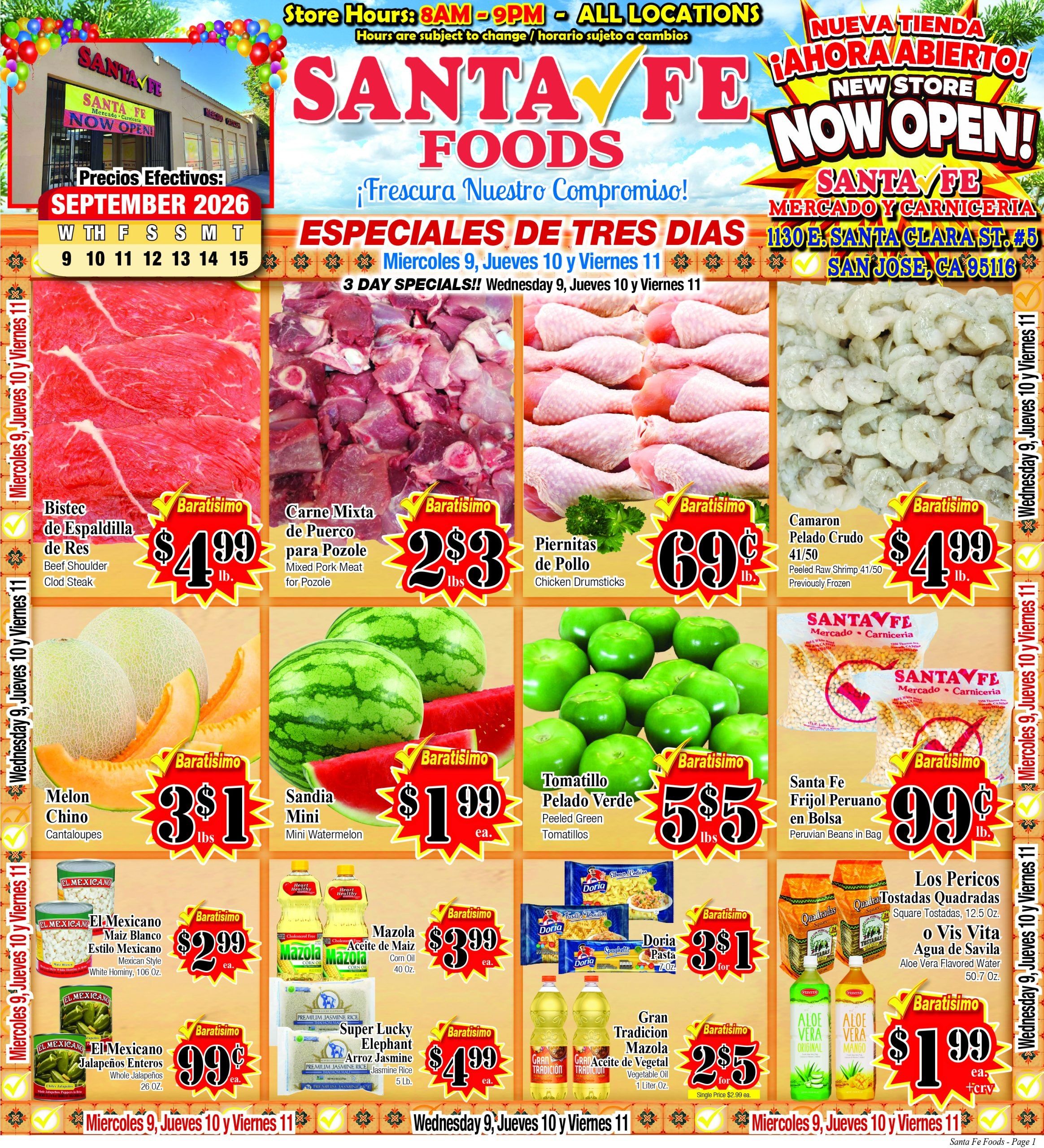 Santa Fe Foods Weekly Ad September 9 - 15, 2026