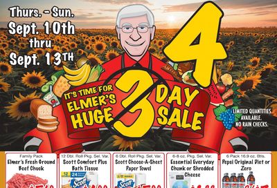 Elmer's County Market (412 N. Lincoln Rd., Escanaba, MI) Newspaper Weekly Ad September 9 - 13, 2026