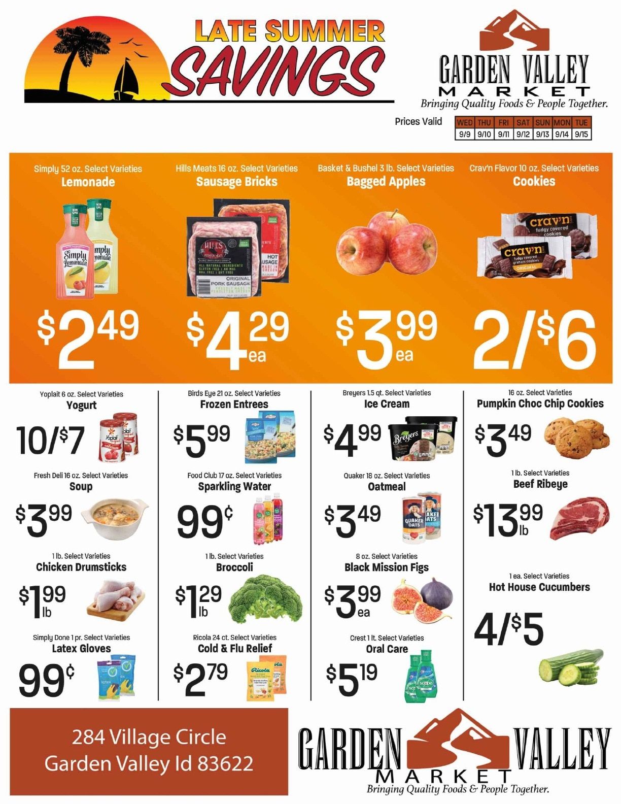 Garden Valley Market Weekly Ad September 9 - 15, 2026