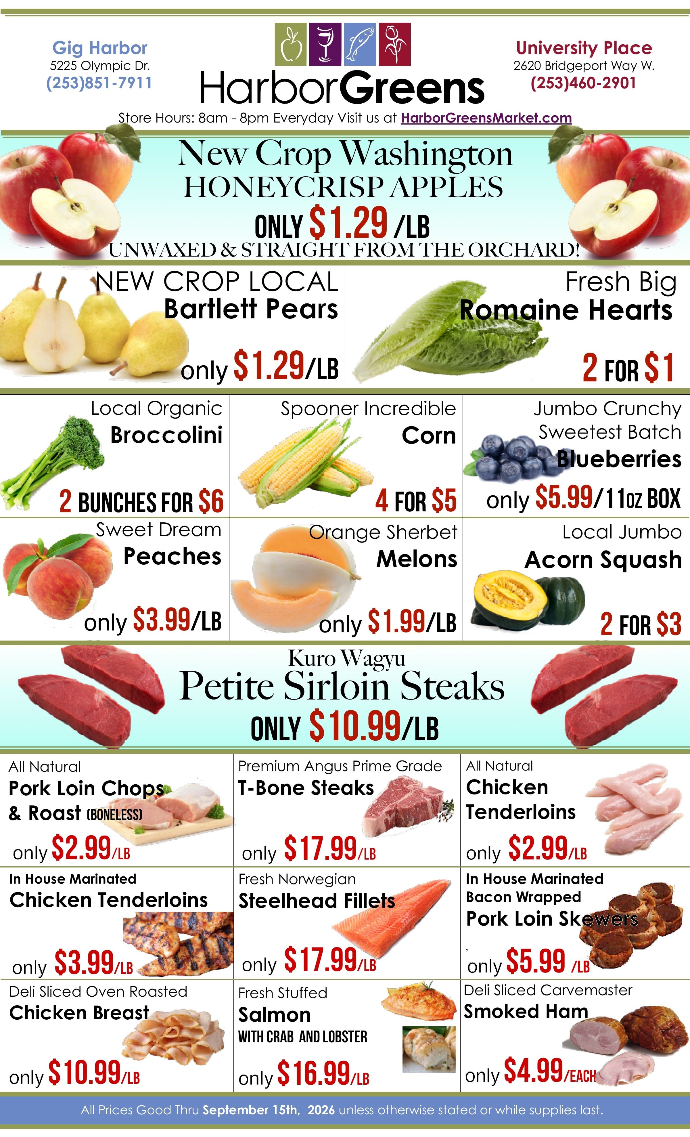 Harbor Greens Market Weekly Ad September 9 - 15, 2026