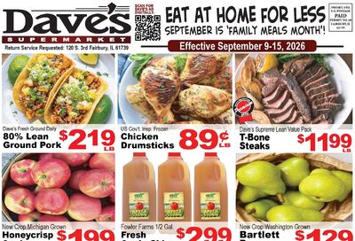 Dave's Supermarket Weekly Ad September 9 - 15, 2026