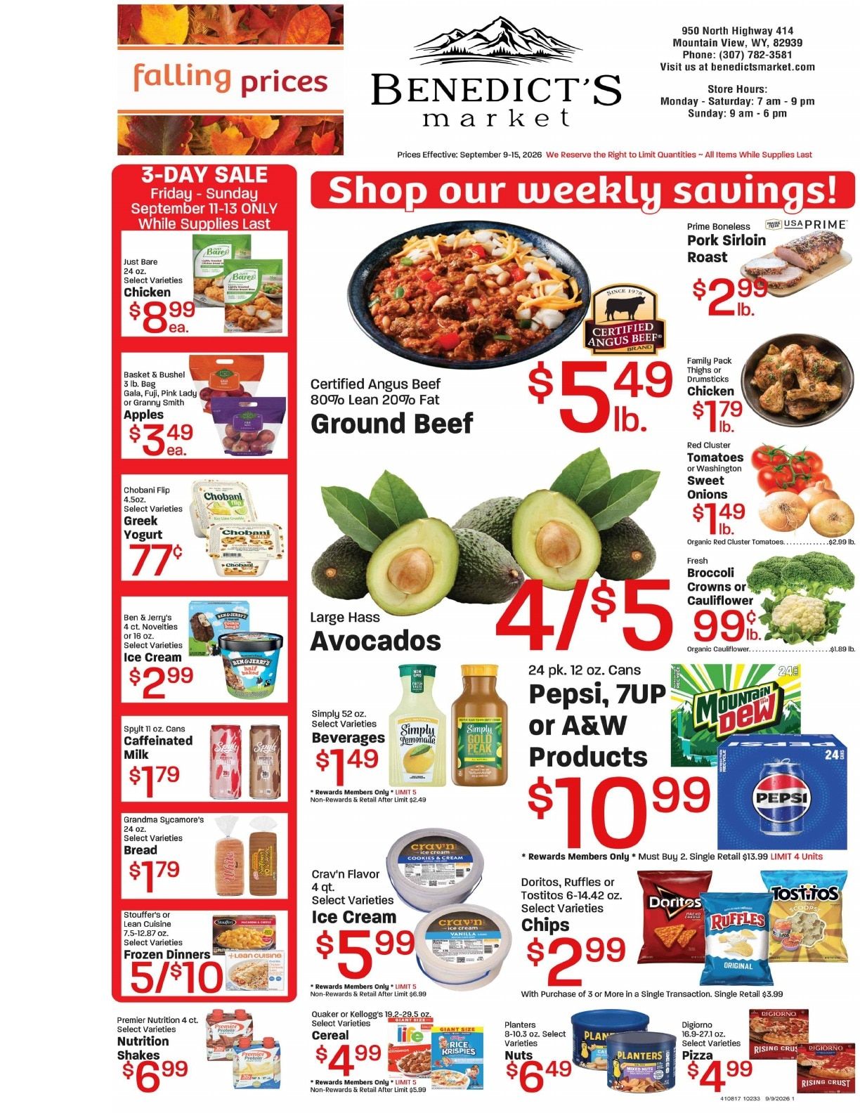 Benedict's Market Weekly Ad September 9 - 15, 2026