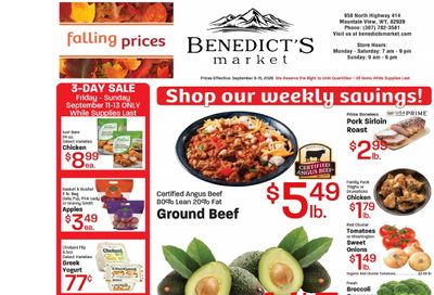 Benedict's Market Weekly Ad September 9 - 15, 2026