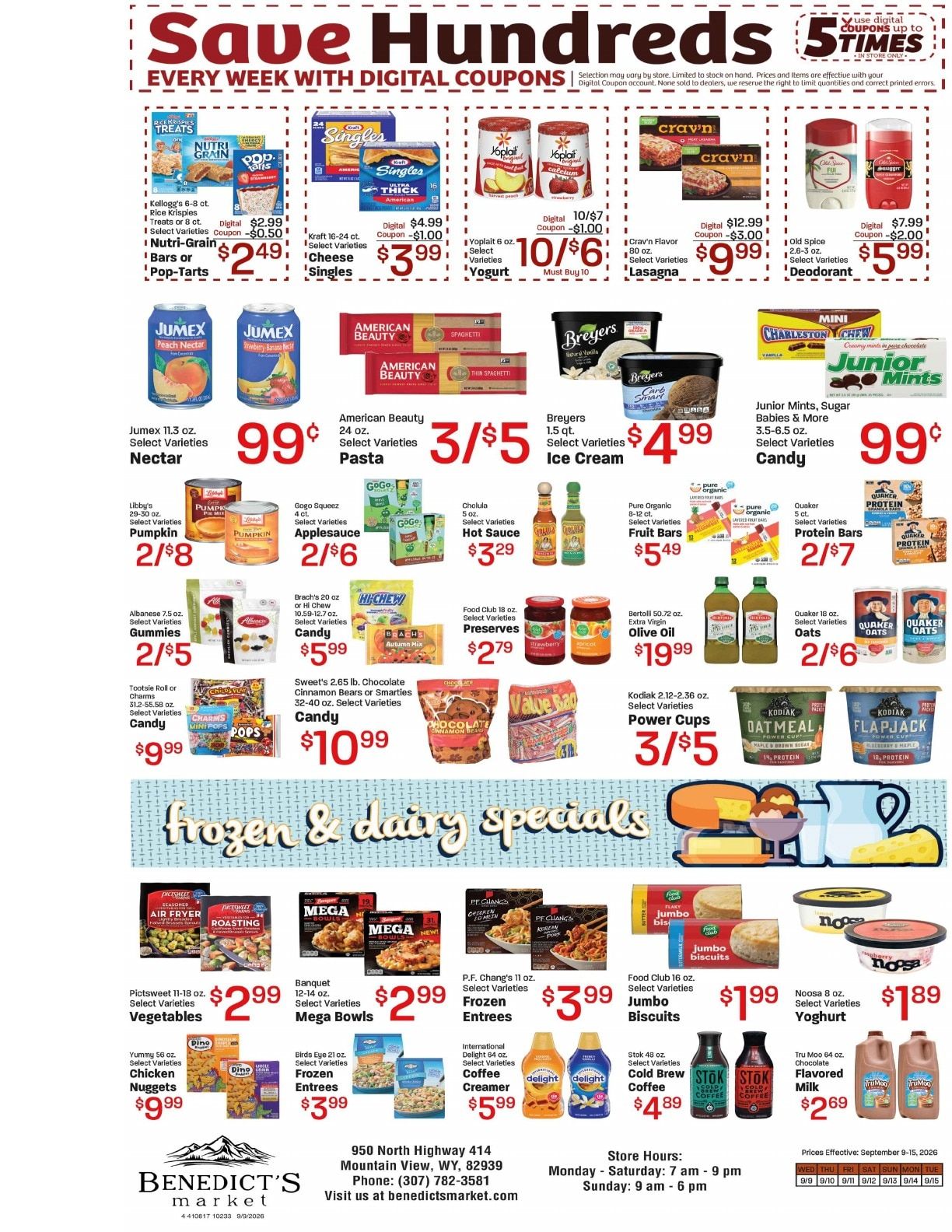 Benedict's Market Weekly Ad September 9 - 15, 2026