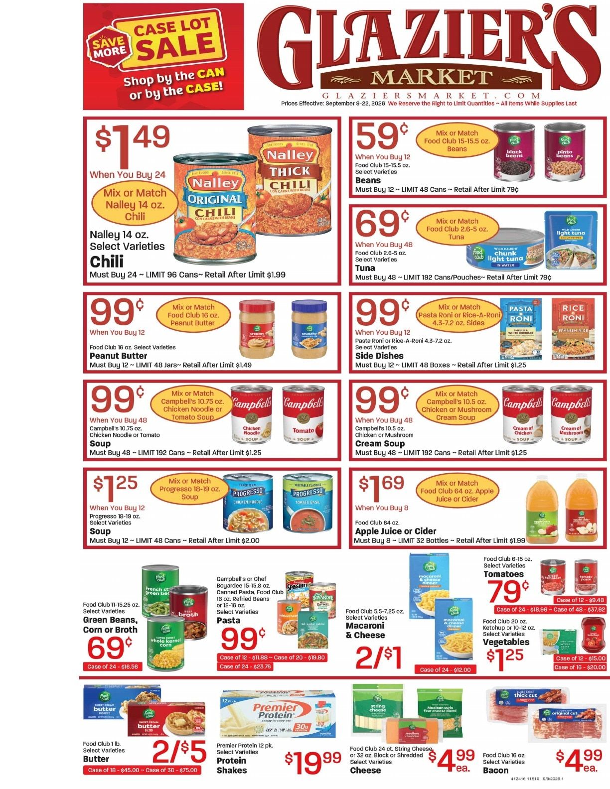 Glazier's Market Weekly Ad September 9 - 22, 2026